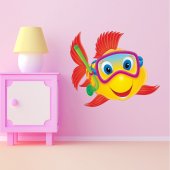 Vinilo infantil pescado