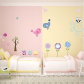 Wandsticker Blumen Set