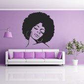 Wandtattoo Afro