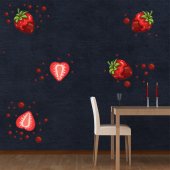 Wandtattoo Erdbeeren Set