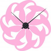 Wandtattoo-Uhr Blume