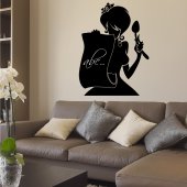 Woman Chalkboard / Blackboard Wall Stickers