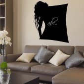 Woman Chalkboard / Blackboard Wall Stickers