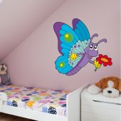 Autocolante decorativo infantil borboleta