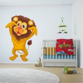 Autocolante decorativo infantil leão