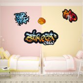 Kit Vinilo decorativo  4 graffitis