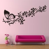 Adesivo Murale striscia farfalle