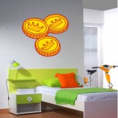 Autocolante decorativo infantil 3 Moedas de ouro