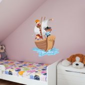 Autocolante decorativo infantil Barco pirata