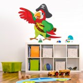 Autocolante decorativo infantil papagaio