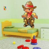 Autocolante decorativo infantil vaqueiro