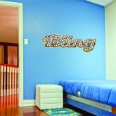 Bling Gold Strass Wall Stickers
