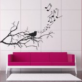 Branch with Bird Wall Stickers