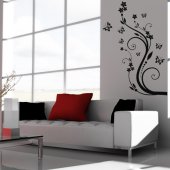 Flower Butterflies Wall Stickers