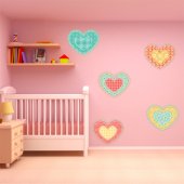 Hearts Set Wall Stickers