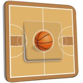 Interrupteur Décoré Simple Basket-Ball 