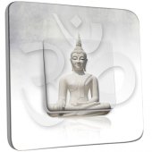 Interrupteur Décoré Simple Bouddha Zen Blanc