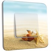 Interrupteur Décoré Simple Coquillages Etoile de mer 11