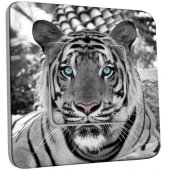 Interrupteur Décoré Simple Tigre Black&White