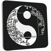 Interrupteur Décoré Simple Ying et Yang 1