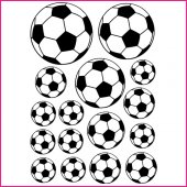 Kit 16 Stickers Ballon de foot