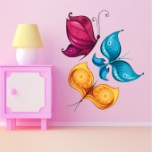 Kit Adesivo Murale bambini 3 farfalle