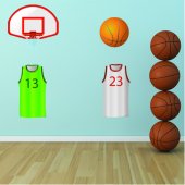 Kit Autocolante decorativo Basquetebol acessórios