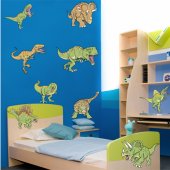 Kit Autocolante decorativo infantil 10 Dinosaurs