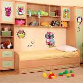 Kit Autocolante decorativo infantil 6 corujass