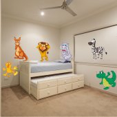 Autocollant Stickers enfant kit 6 animaux