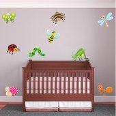 Autocollant Stickers enfant kit 9 insectes