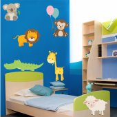 Kit Vinilo decorativo infantil 6 animales