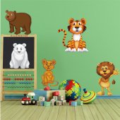 Kit Vinilo decorativo infantil 6 animales