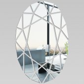 Miroir Acrylique Plexiglass Oval Mosaïquee