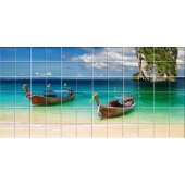 Sea Boat - Tiles Wall Stickers