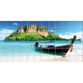 Sea Boat - Tiles Wall Stickers