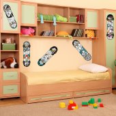 Skateboard Set Wall Stickers