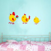 Stickers Coq Poule Poussin