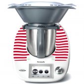 Stickers Thermomix TM5 Rayé rouge 3