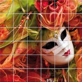 Venetian Mask - Tiles Wall Stickers