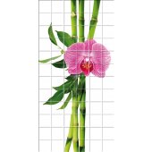 vinilo azulejos flor bambú