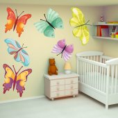 Wandsticker Schmetterling Set