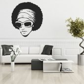 Wandtattoo Afro