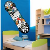 Wandtattoo Skateboard