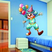 Autocolante decorativo infantil palhaço