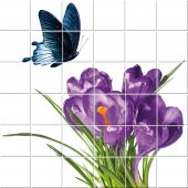 Butterfly Flower - Tiles Wall Stickers