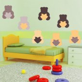 Kit Vinilo decorativo infantil 9 osos