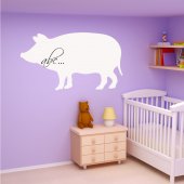 Pig -Whiteboard Wall Stickers