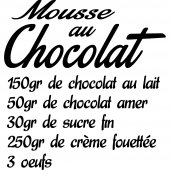 Stickers Recette Mousse au Chocolat