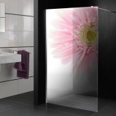 Transparentna Naklejka na Kabiny Prysznicowe Kolor - Kwiat